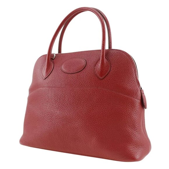 HERMES Bolide31 Handbag Rouge Garance Red/Silver Hardware Taurillon Clemen... - Picture 7 of 12